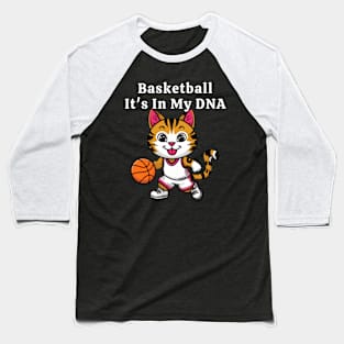 Funny Basketball Catq Baseball T-Shirt